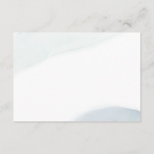 Dusty Eucalyptus Waterverf Bruiloft Wishing Well Informatiekaartje (Achterkant)