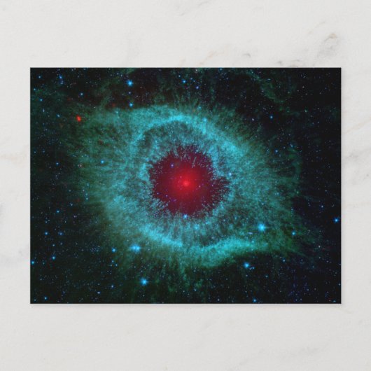 Dusty Eye of Helix Nebula van Spitzer Telescope Briefkaart (Voorkant)