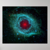 Dusty Eye of Helix Nebula van Spitzer Telescope Poster (Voorkant)