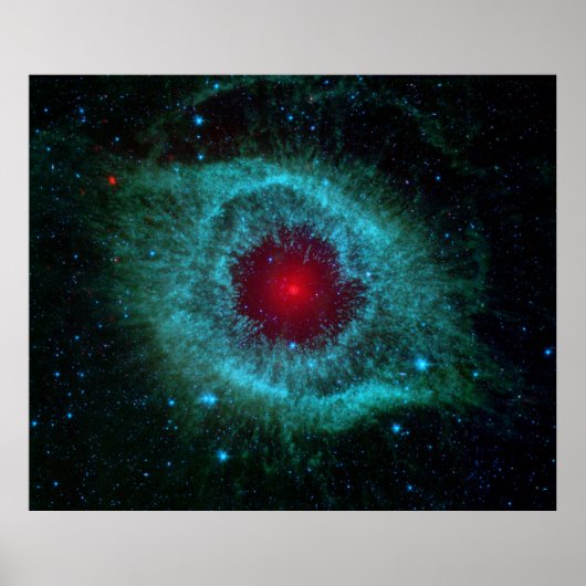 Dusty Eye of Helix Nebula van Spitzer Telescope Poster (Voorkant)