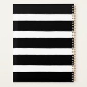 Dusty Floral Apple Black + White Stripe Teacher Planner (Achterkant)