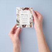 Dusty Floral Baptism | Begrotingsbrochure Flyer (Hand)