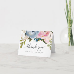Dusty Floral bedankt kaarten