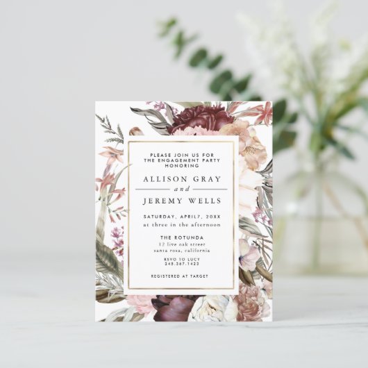 Dusty Floral Engagement Party (Staand voorkant)