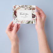 Dusty Floral Hartelijk dank | Begroting Flyer (Hand)