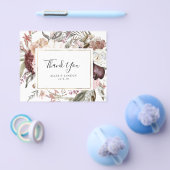 Dusty Floral Hartelijk dank | Begroting Flyer (Enkel)