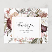 Dusty Floral Hartelijk dank | Begroting Flyer (Voorkant)