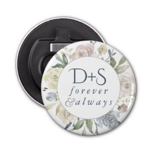 Dusty Floral Monogram Soft Wreath Keepomwille Fa Button Flesopener