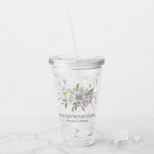 Dusty Floral Pastel Adventure begint met Keepomw Acryl Drinkbeker