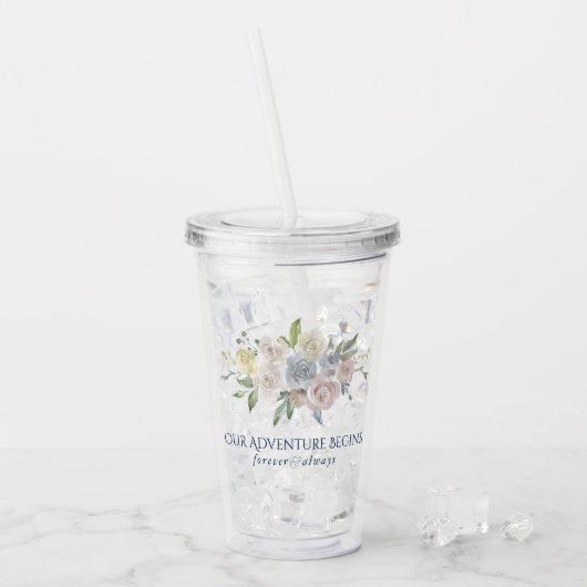 Dusty Floral | Pastel Adventure begint met Keepomw Acryl Drinkbeker (Voorkant ijs)