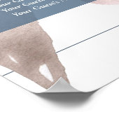 Dusty Floral | Rokerblauw zelfzitje Poster (Hoek)