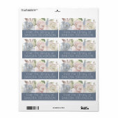 Dusty Floral | Roze bibliotheekboek met liefdadig  Etiket (Full Sheet)