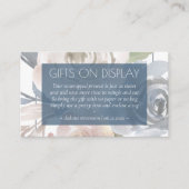 Dusty Floral | Roze Roos Shower Cadeau on Display Informatiekaartje (Voorkant)
