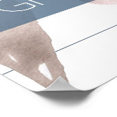 Dusty Floral | Roze roze roze roze roze roze zetel Poster (Hoek)