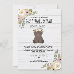 Dusty Floral Shower by Mail Beer Kaart