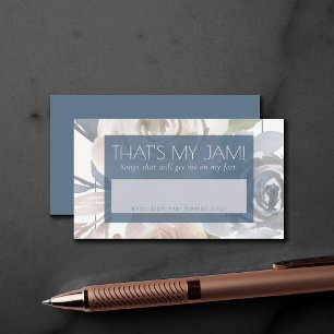 Dusty Floral   Song-verzoek voor rokerblauw Roos Informatiekaartje