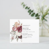 Dusty Floral Wedding Invitation (Staand voorkant)