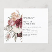 Dusty Floral Wedding Invitation (Voorkant)