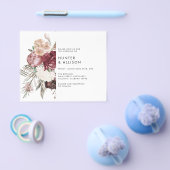 Dusty Floral Wedding Invitation Flyer (Enkel)