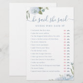 Dusty Floral zei dat ze vrijgezellenfeest spel zei (Voorkant / Achterkant)