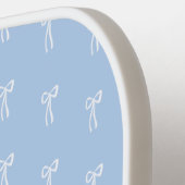 Dusty French Something Blue Classic Coquette Bow Pickleball Paddle (Links Detail)