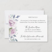 Dusty Garden Floral bruiloft details Kaart (Voorkant)