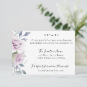 Dusty Garden Floral bruiloft details Kaart (Staand voorkant)