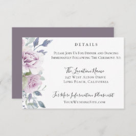 Dusty Garden Floral bruiloft details Kaart