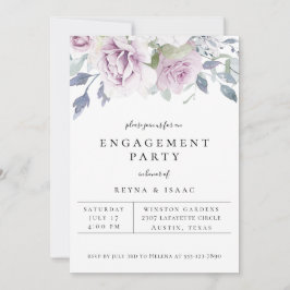 Dusty Garden Floral Engagement Party Aankondiging
