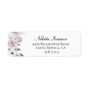 Dusty Garden Floral Retouradres Etiket