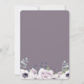 Dusty Garden Floral Violet Weddenschap Aankondiging (Achterkant)