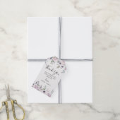 Dusty Garden Floral Wedding Dank u Cadeaulabel (Met Touw)