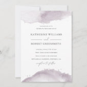 Dusty Gold Elegant Mauve Wedding Invitation Kaart (Voorkant)