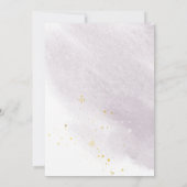Dusty Gold Elegant Mauve Wedding Invitation Kaart (Achterkant)