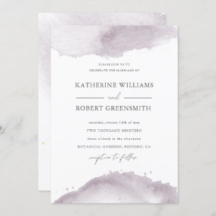 Dusty Gold Elegant Mauve Wedding Invitation Kaart
