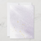 Dusty Gold Elegant Paars Wedding Invitation Kaart (Achterkant)