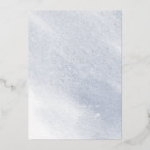 Dusty Gold en Blue Vrijgezellenfeest Folie Uitnodiging (Achterkant)