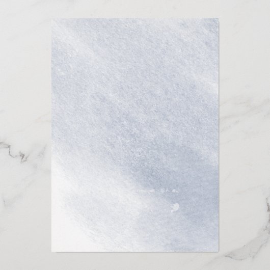 Dusty Gold en Blue Vrijgezellenfeest Folie Uitnodiging (Achterkant)