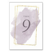 Dusty Gold en Mauve Trouwtafel Kaart (Achterkant)