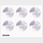 Dusty Gold en Paarse Bruiloft Monogram Sticker (Vel)