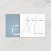 Dusty Gray Monogram Visitekaartje (Achterkant)