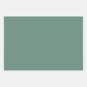 Dusty Green Arabesque Geometric Pattern Inpakpapier Vel (Voorkant 3)