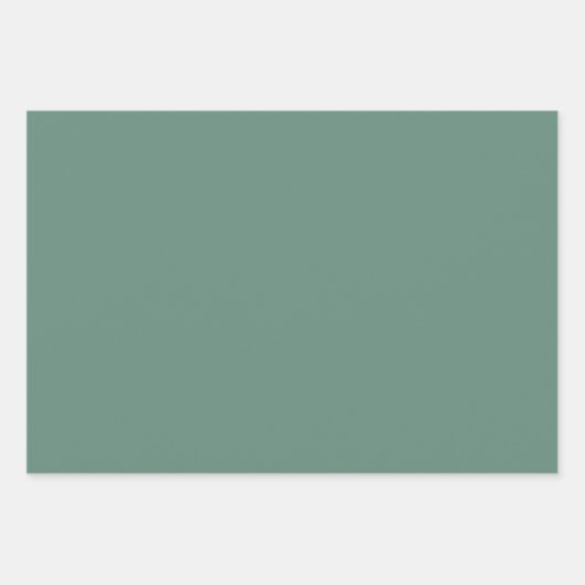 Dusty Green Arabesque Geometric Pattern Inpakpapier Vel (Voorkant 3)