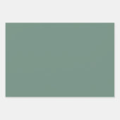 Dusty Green Arabesque Pattern Gift Wrapping Paper (Voorkant 3)