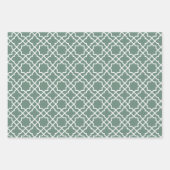 Dusty Green Arabesque Pattern Gift Wrapping Paper (Voorkant 2)