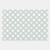 Dusty Green Arabesque Pattern Gift Wrapping Paper (Voorkant)