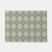 Dusty Green Argyle Doormat Deurmat (Voorkant)