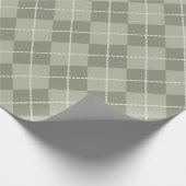 Dusty Green Argyle Wrapping Paper Cadeaupapier (Hoek)