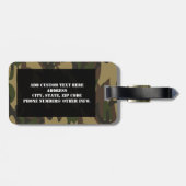 Dusty Green Camo Bagagelabel (Achterkant horizontaal)