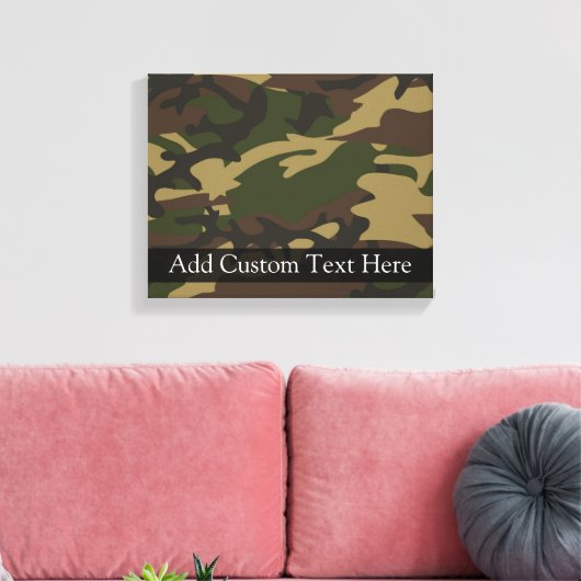 Dusty Green Camo Canvas Afdruk (Insitu (Woonkamer))